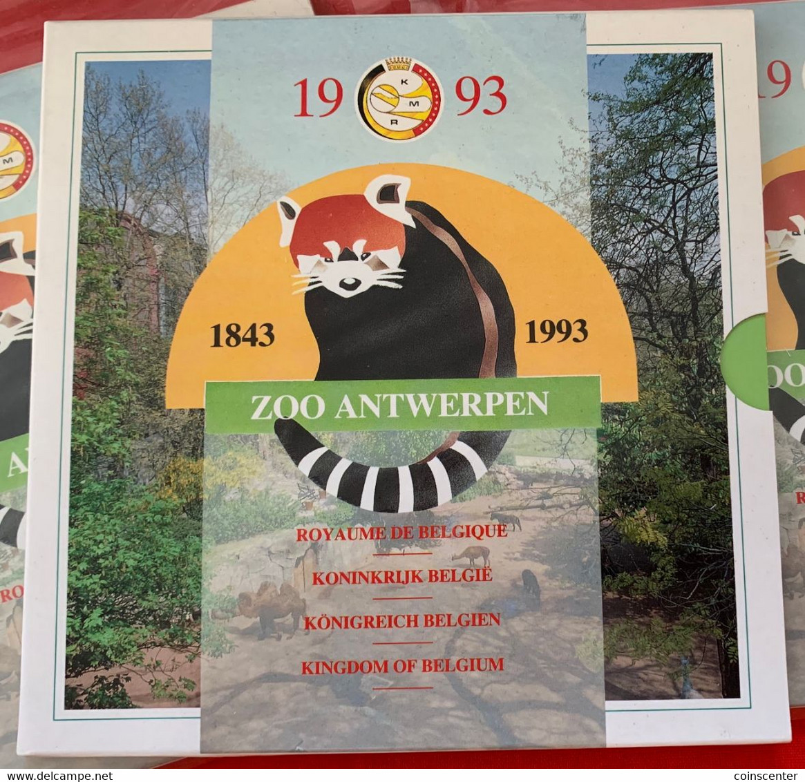 Belgium 1993 10 Coins Mint Set (+ Token) "Zoo Antwerpen" BU - FDC, BU, BE, Astucci E Ripiani