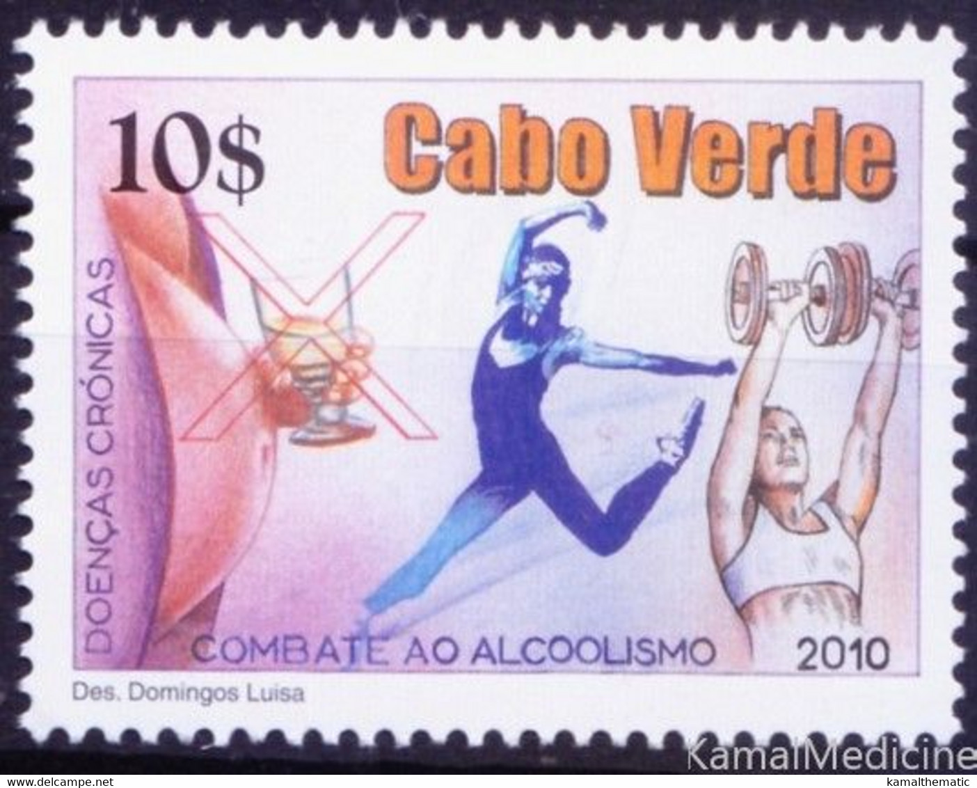 Cape Verde 2010 MNH, Alcoholism, Health, Disease, Exercise - Drugs
