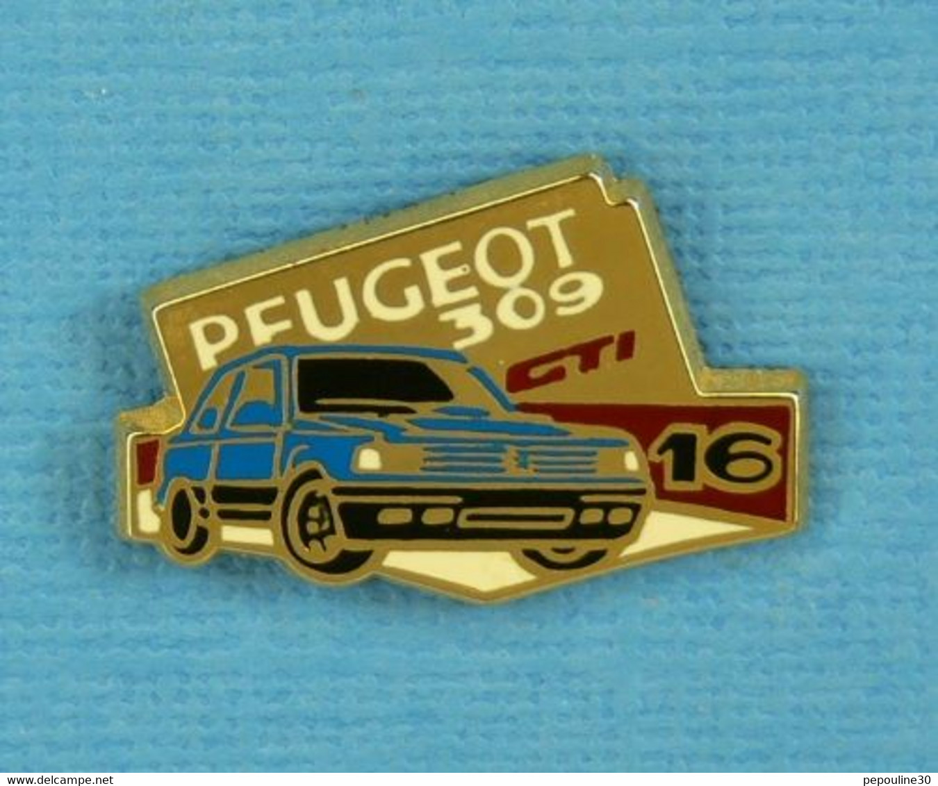 1 PIN'S //  ** PEUGEOT 309 GTI 16V ** . (Hélium-Paris) - Peugeot