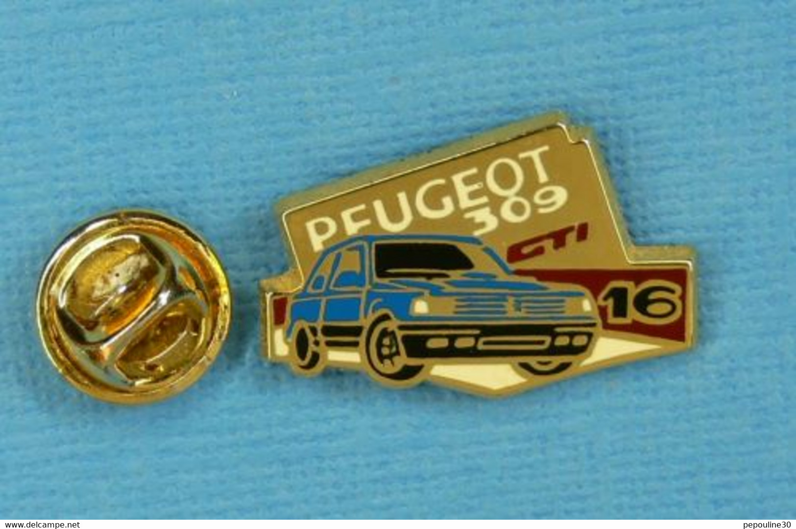 1 PIN'S //  ** PEUGEOT 309 GTI 16V ** . (Hélium-Paris) - Peugeot
