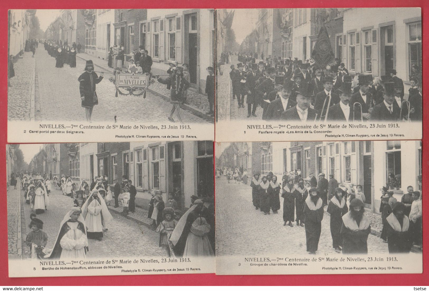 Nivelles - Procession / 12 Cartes Postales - 7me Centenaire De Ste Marie ...23 Juin 1913 ( Voir Verso ) - Nijvel