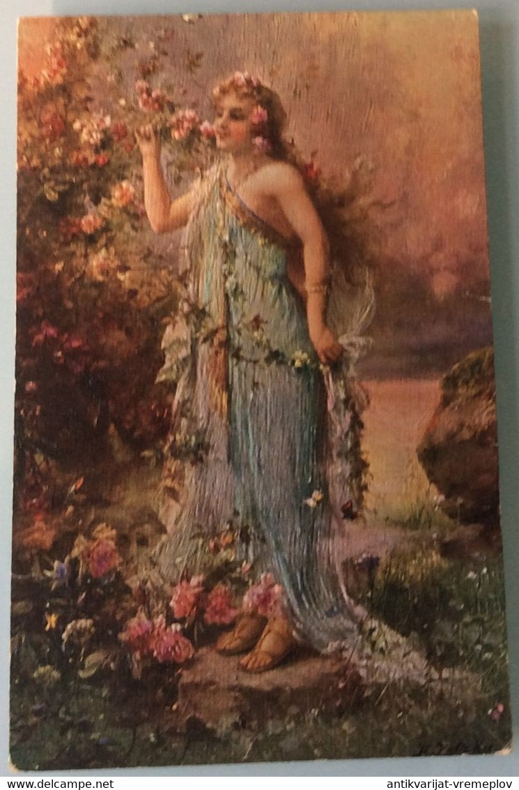 OLD POSTCARD Illustrators - Signed > HANS Zatzka  No.319. LADY  MÄDCHEN   " ERPACO " KUNSTVERLAG HAMBURG AK - Zatzka