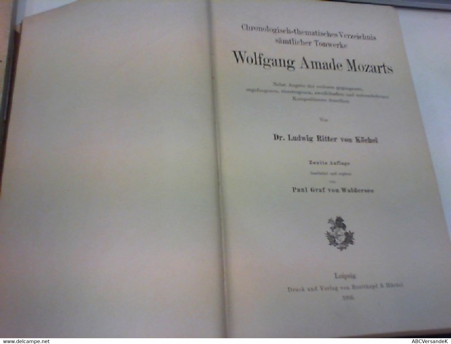 Chronologisch-thematisches Verzeichnis Sämmtlicher Tonwerke Wolfgang Amade Mozarts. Nebst Angabe Der  übertrag - Musik