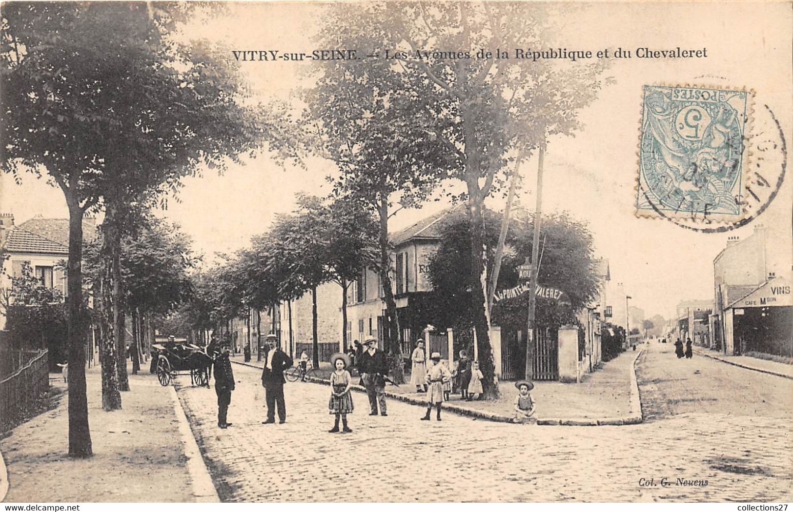 94-VITRY-SUR-SEINE- L'AVENUE DE LA REPUBLIQUE ET DU CHEVALERET - Vitry Sur Seine