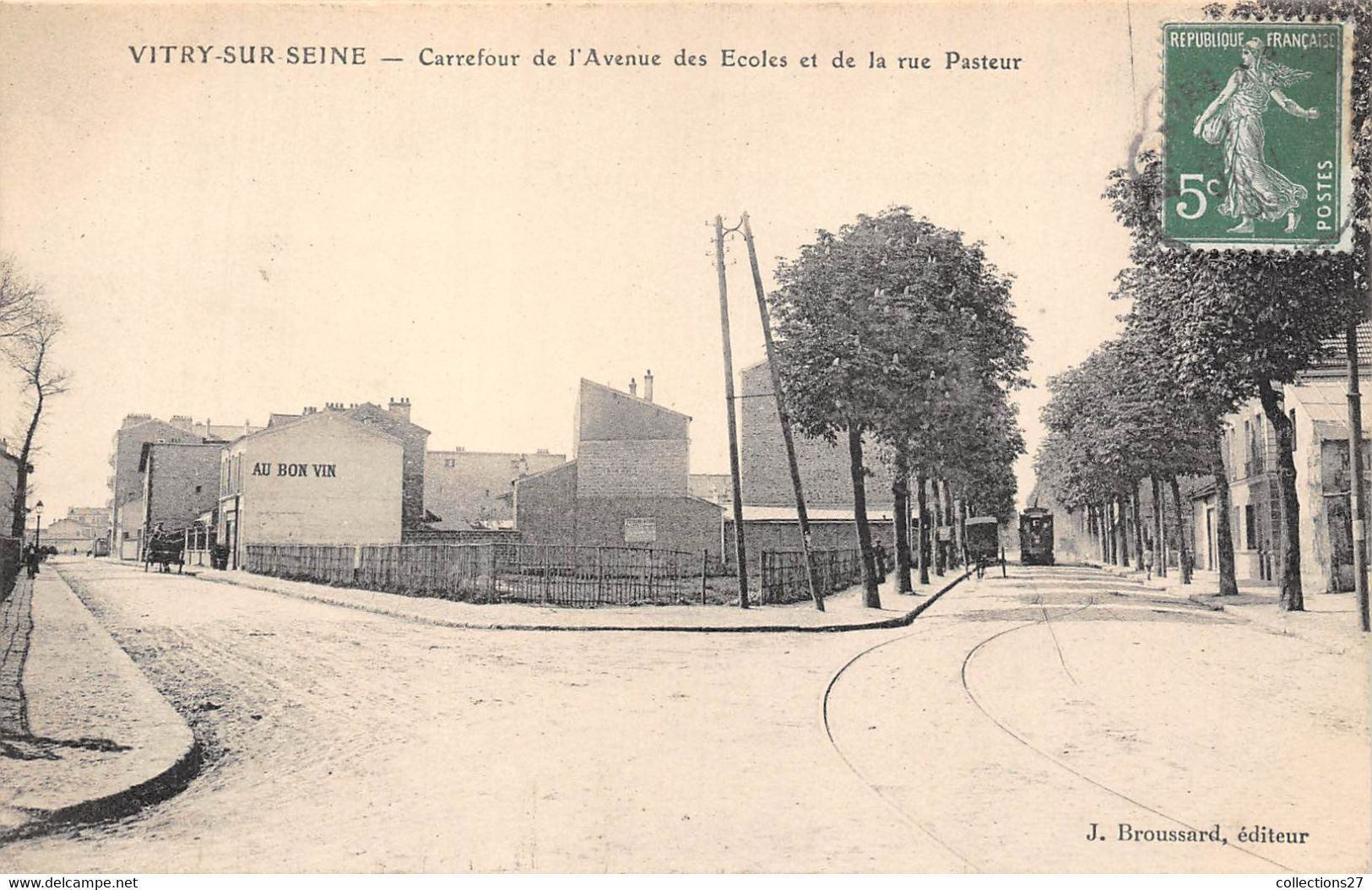 94-VITRY-SUR-SEINE-CARREFOUR DE L'EVENUE DES ECOLE ET DE LA RUE PASTEUR - Vitry Sur Seine