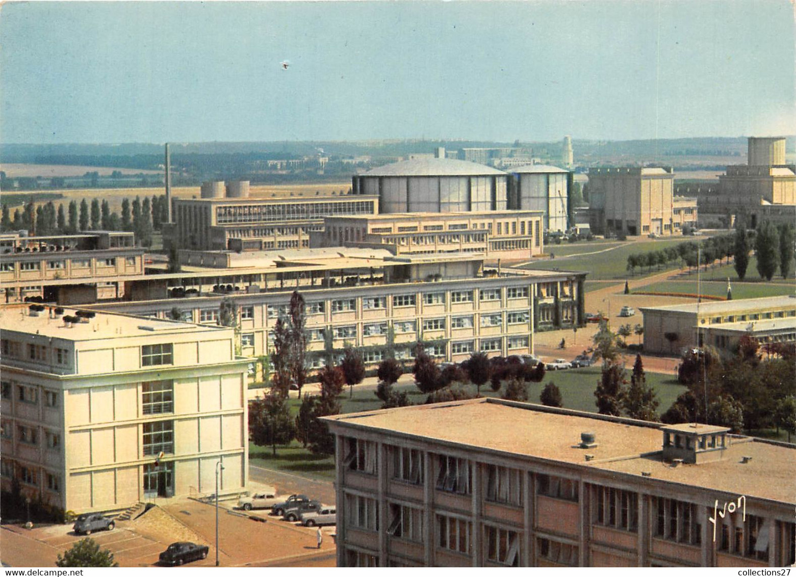 91-SACLAY-C.E.N DE SACLAY- 7 REACTEURS ATOMIQUES 5 GRANDS ACCELERATEURS LE BATIMENT EN H ET LES REACTEURS - Saclay