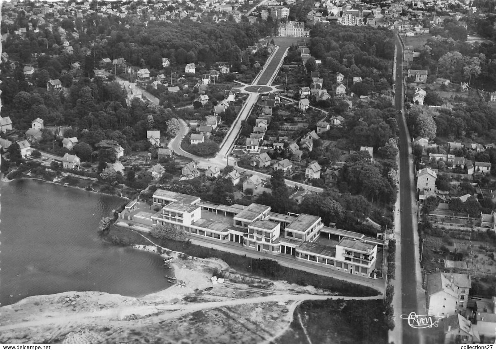 91-DRAVEIL-VUE AERIENNE L'ECOLE HENRI BARBUSSE ET PARIS JARDINS - Draveil