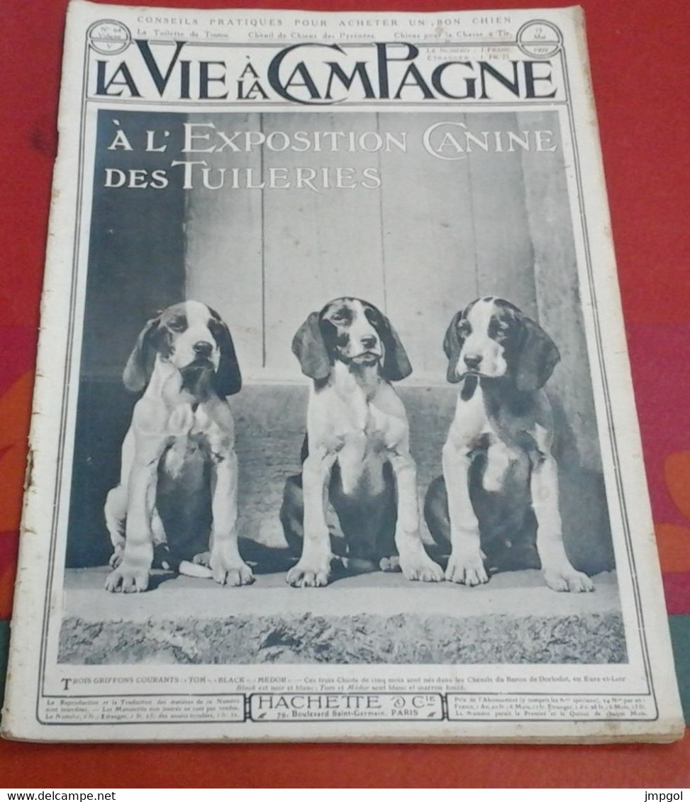 Vie à La Campagne N°64 Mai 1909 Exposition Canine Tuileries Chiens Chasse Pyrénées.. Chandon De Briailles Jardin Epernay - 1900 - 1949