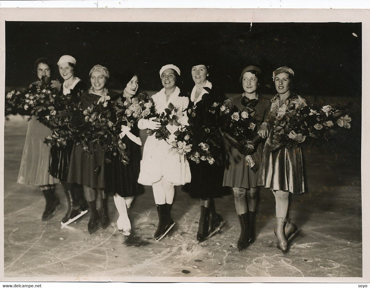 Real Photo  Patinage Gala Presse Sportive Glericetti , Bonne Barbey Hagnauer Baudecrane  Photo Meurisse - Patinage Artistique