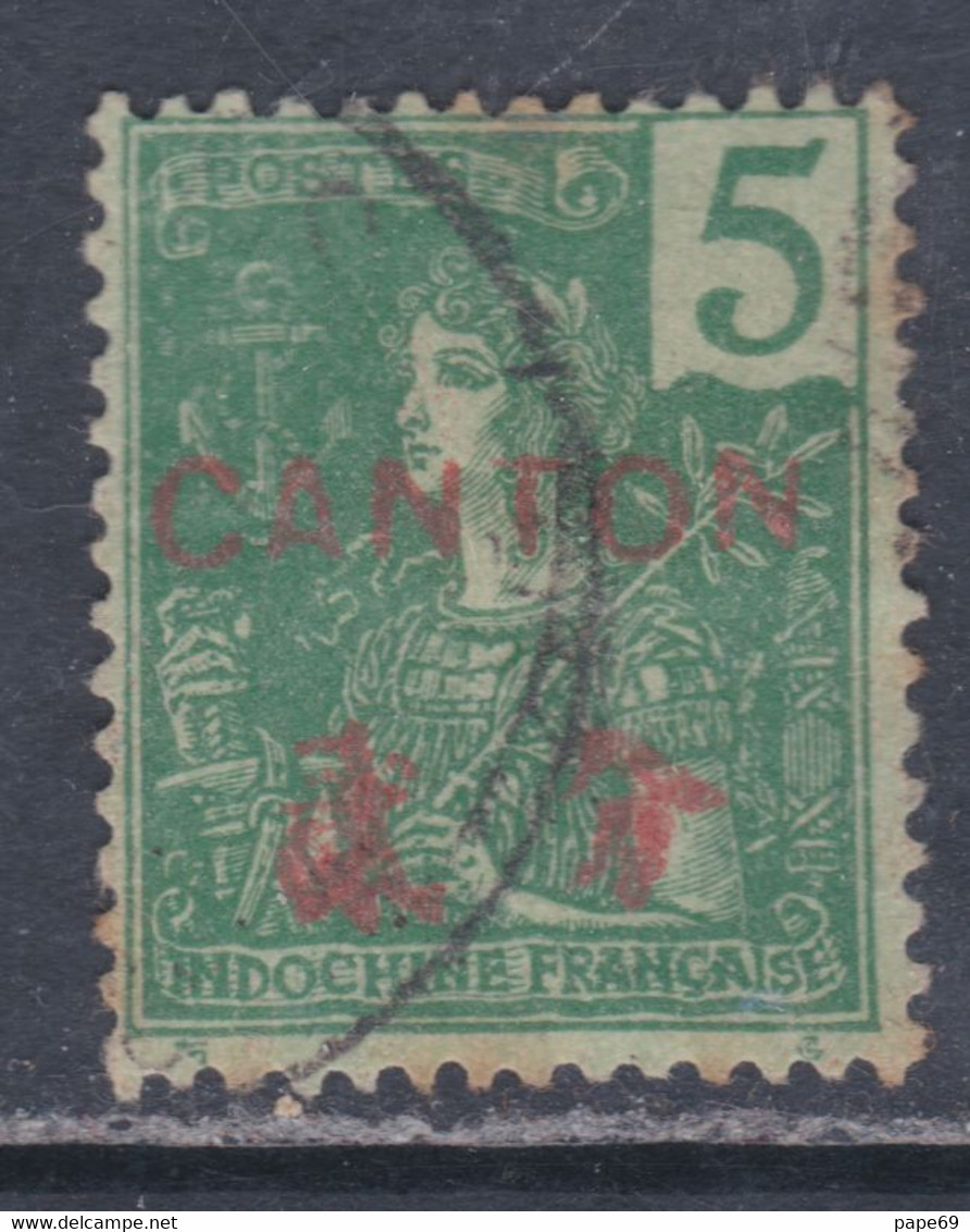 Canton N° 36 O Surcharge Noire : 5 C. Vert  Oblitéré Sinon TB - Neufs