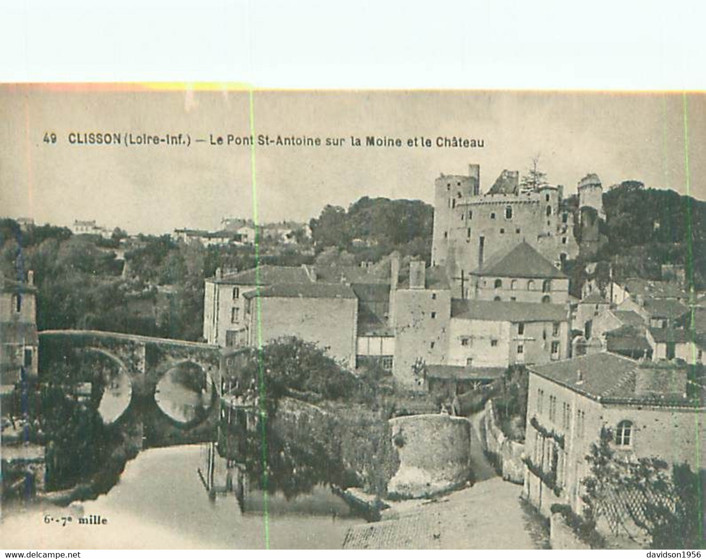 Cpa  - Clisson -  Le Pont St Antoine Sur La Moine  Et Le Château       Q753 - Clisson