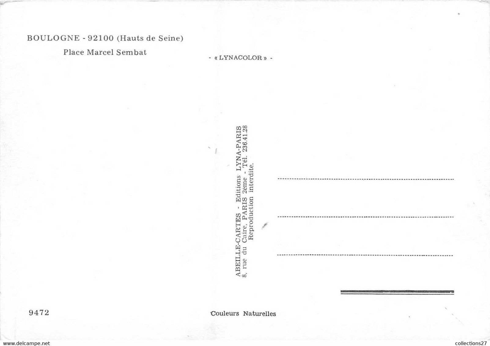 92-BOULOGNE- PLACE MARCEL SEMBAT - Boulogne Billancourt