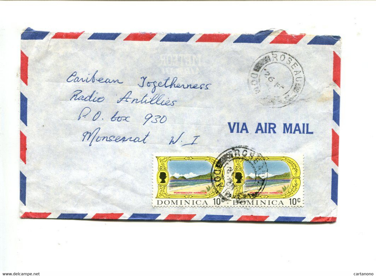 DOMINIQUE - Affranchissement Sur Lettre Par Avion - - Dominica (1978-...)