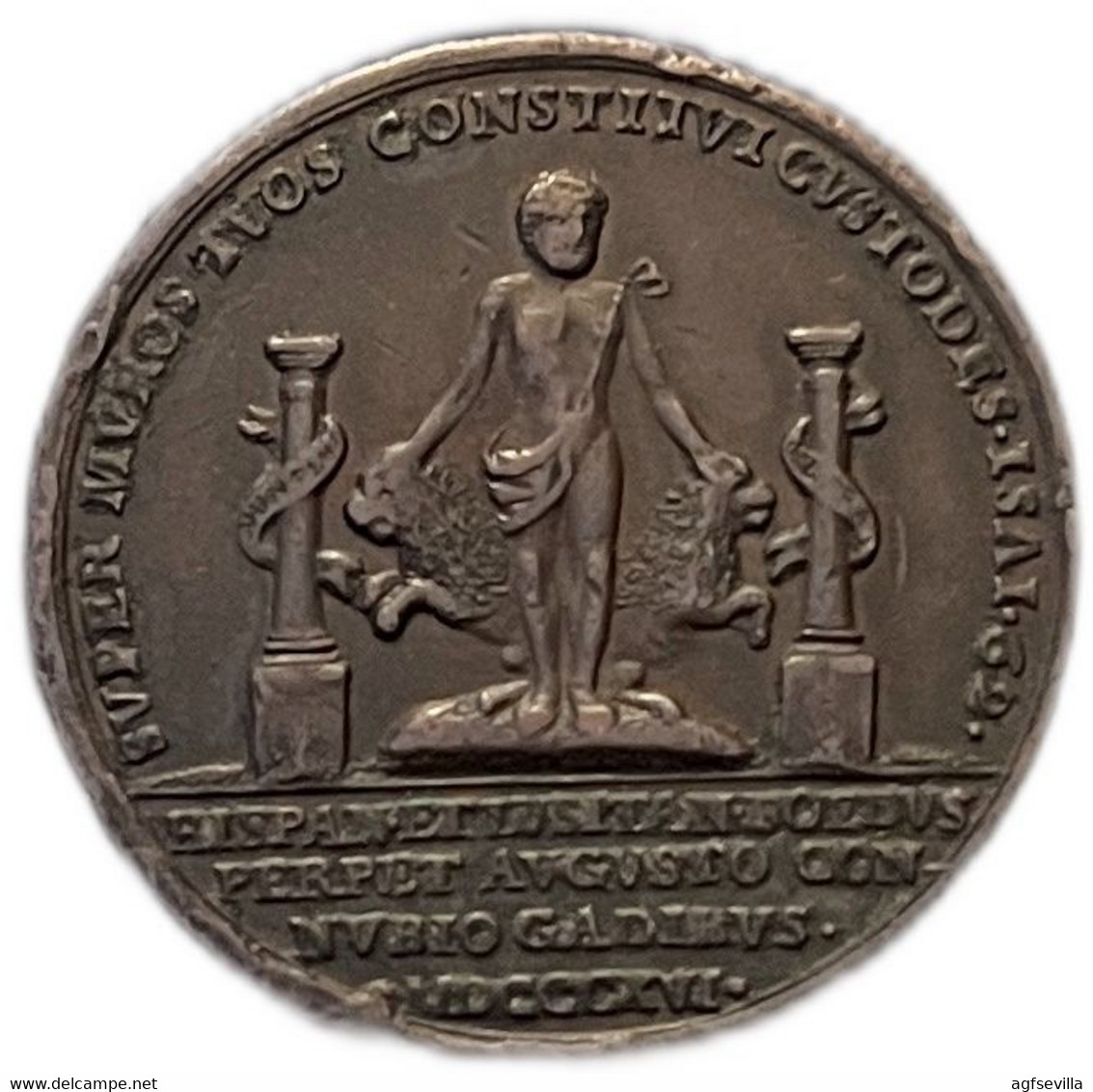 ESPAÑA. FERNANDO VII. MATRIMONIO CON ISABEL DE BRAGANZA. 1.816. ESPAGNE. SPAIN MEDAL - Adel