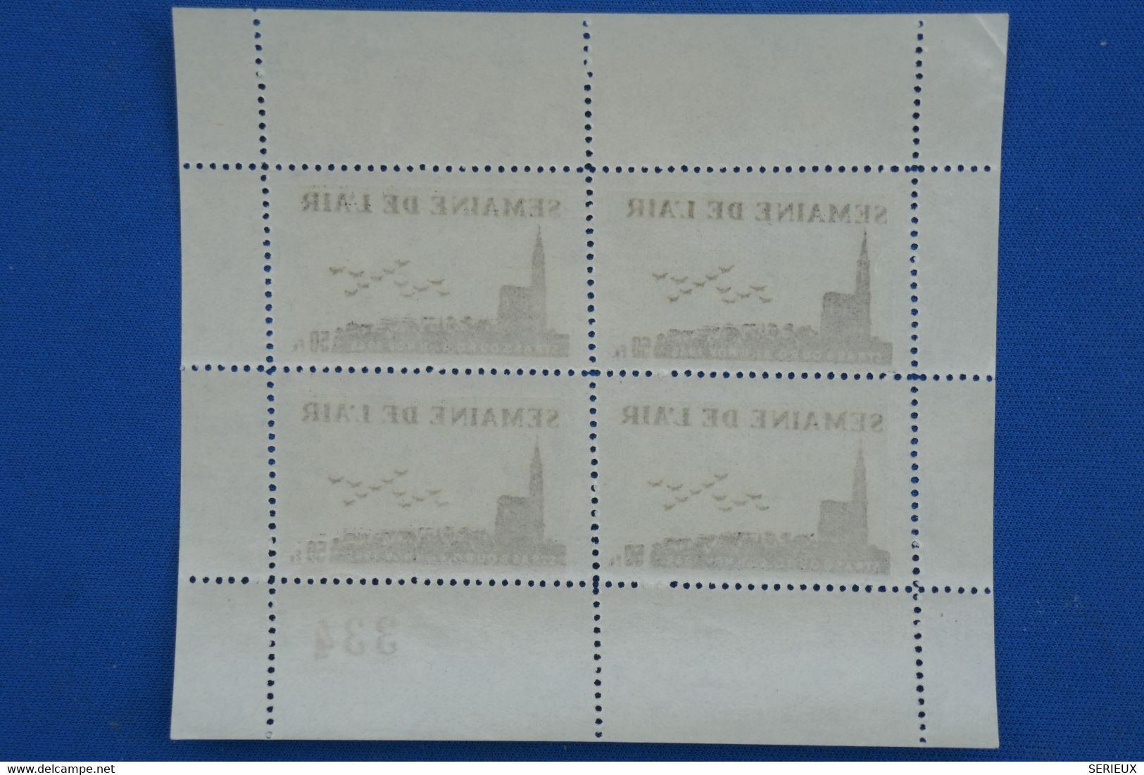 C1 FRANCE BEAU BLOC NEUF  1945 SEMAINE DE L AIR STRASBOURG 50 FR+ NUMEROTé+ +PAS COURANT ++ - Luchtvaart