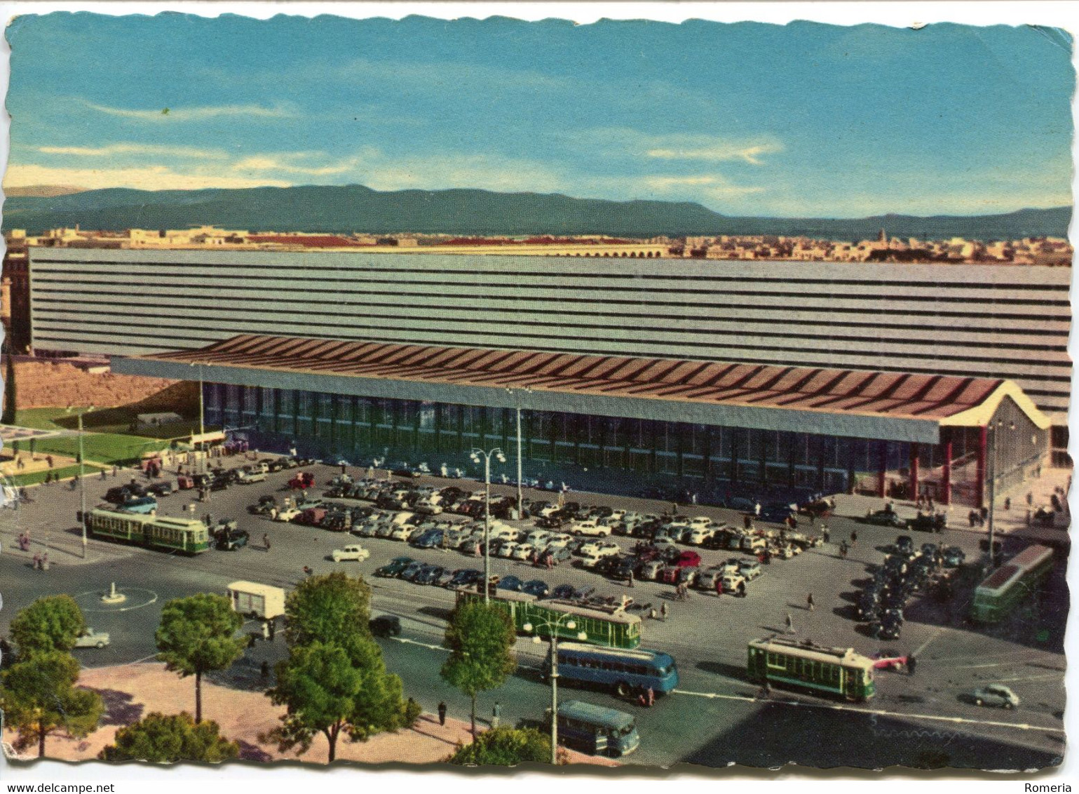 Italie - Lazio - Rome - Gare Centrale - Dentelée, écrite, Timbrée - Transportes