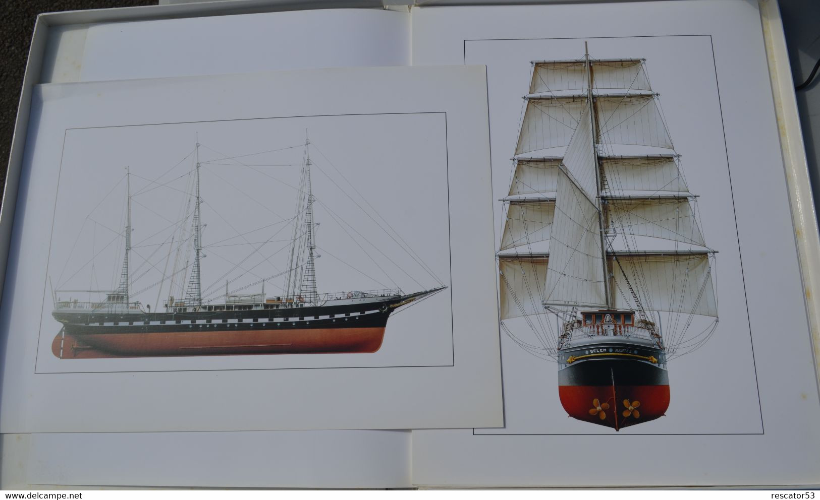 Jolie Coffret De 8 Gravures Et Doc Sur Le Trois Mâts BELEM - Other & Unclassified