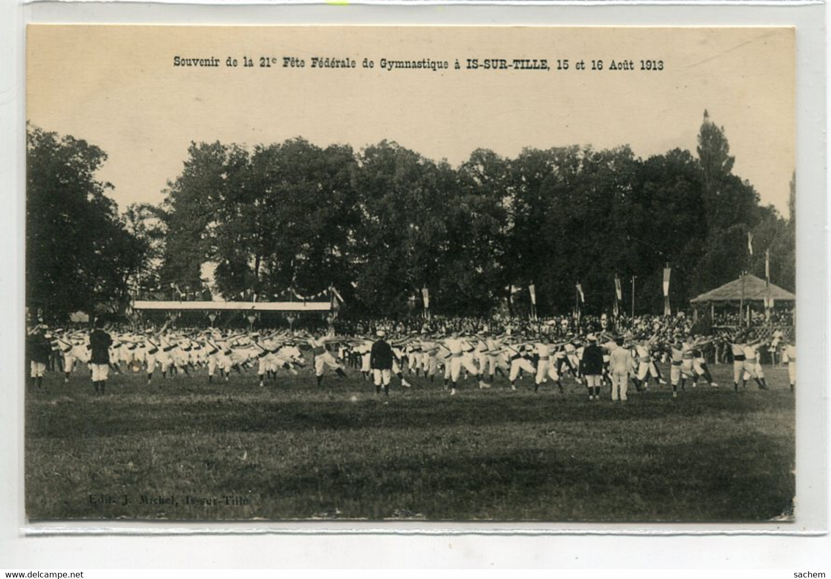 21 IS Sur TILLE 15-16 Aout 1913 Souvenir 21 Em Fete Fédérale De Gymnastique     D06 2022 - Is Sur Tille