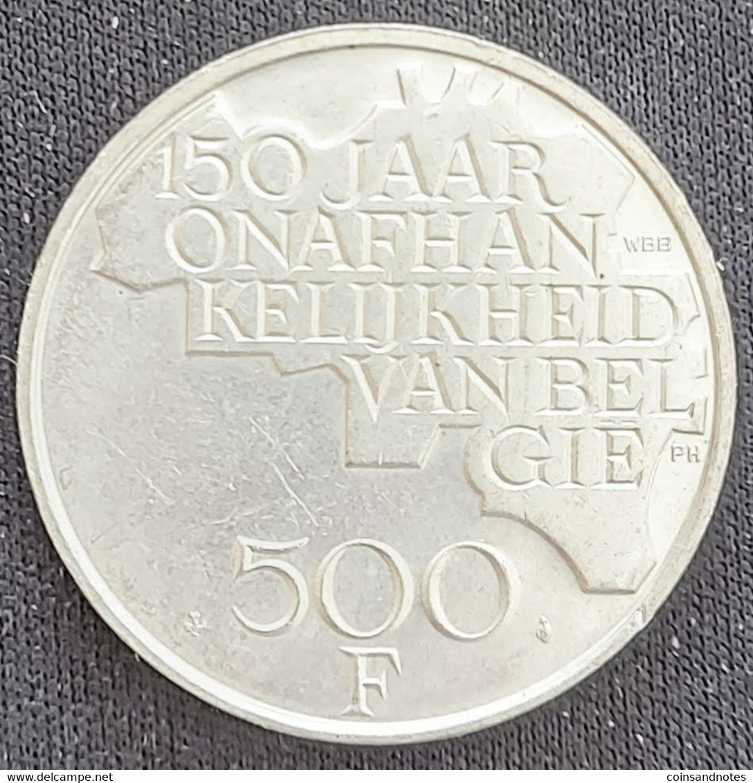 Belgium 1980 - 500 Fr Verzilverd/5 Koningen VL - Boudewijn I - Morin 801 - FDC - 500 Francs