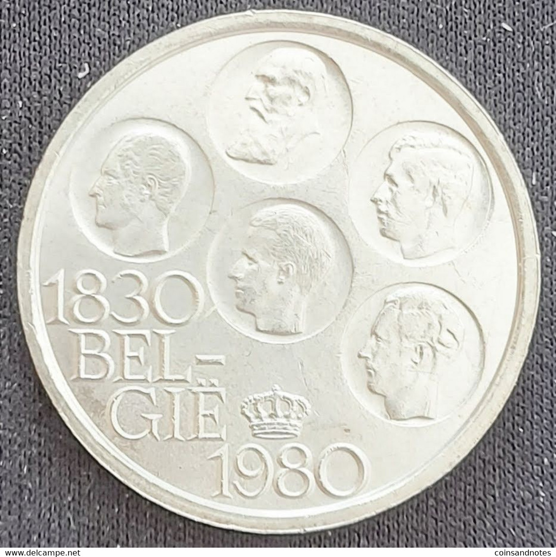Belgium 1980 - 500 Fr Verzilverd/5 Koningen VL - Boudewijn I - Morin 801 - FDC - 500 Francs