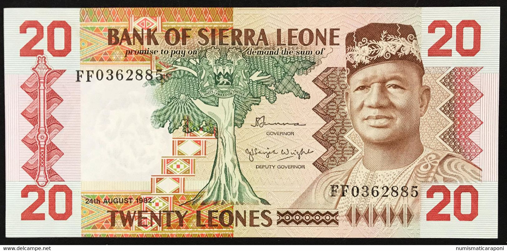 Sierra Leone 20  Leones 1982 Sup/fds Lotto 2507 - Sierra Leone