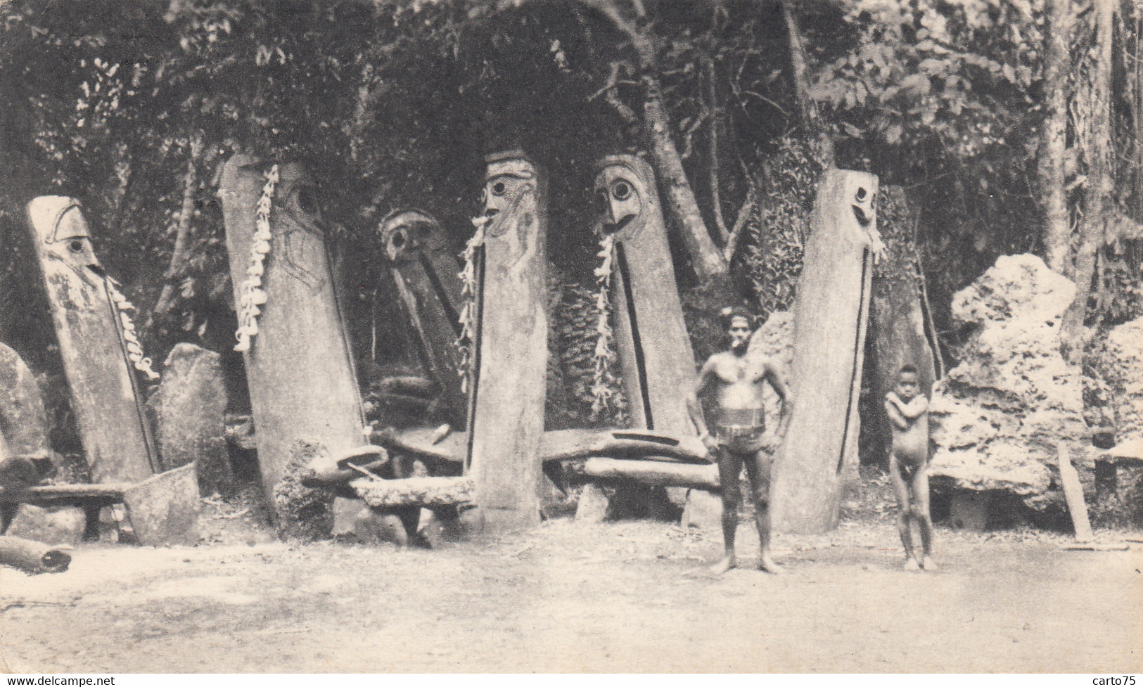 Océanie - Vanuatu - Nouvelles-Hébrides - Sculpture Tabous - Oblitéré 1954 - Vanuatu