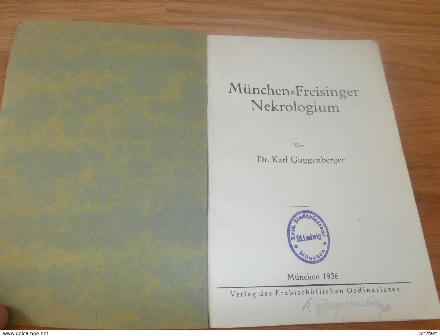 München - Freisinger Nekrologium , 1936 , Dr. Karl Guggenberger , Kirche , Adressbuch , Bistümer , Bayern , Bischof !!! - Rarezas