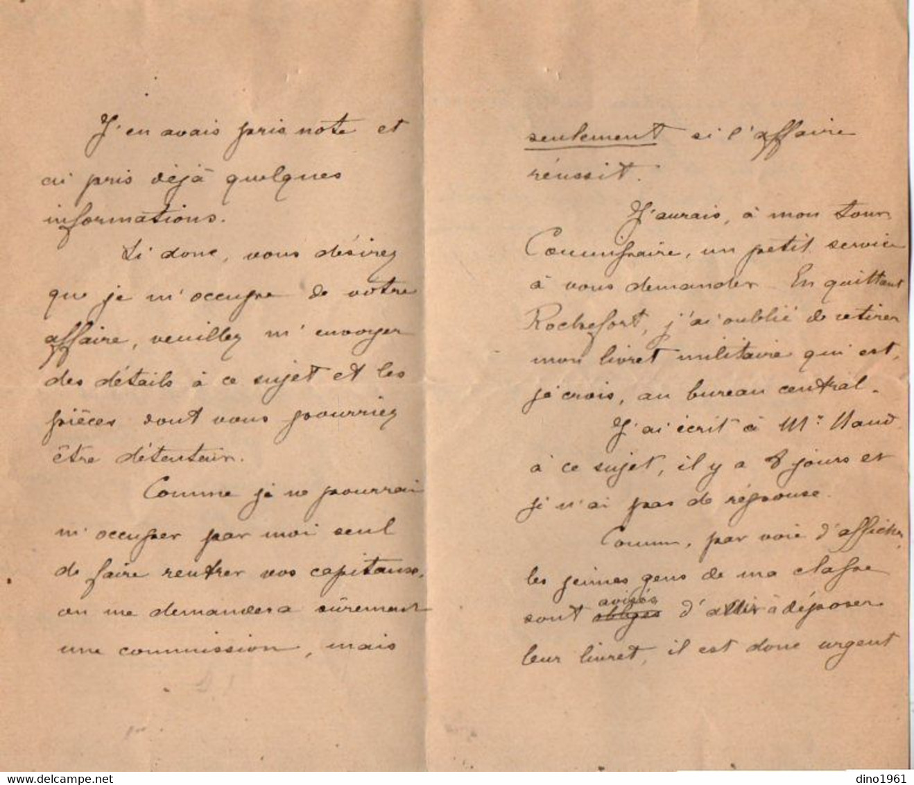 VP19.565 - 1888 - Lettre De Mr R. De BERCEGOL à PARIS Pour Mr SENNE - DESJARDINS Commissaire De La Marine - Manuscritos