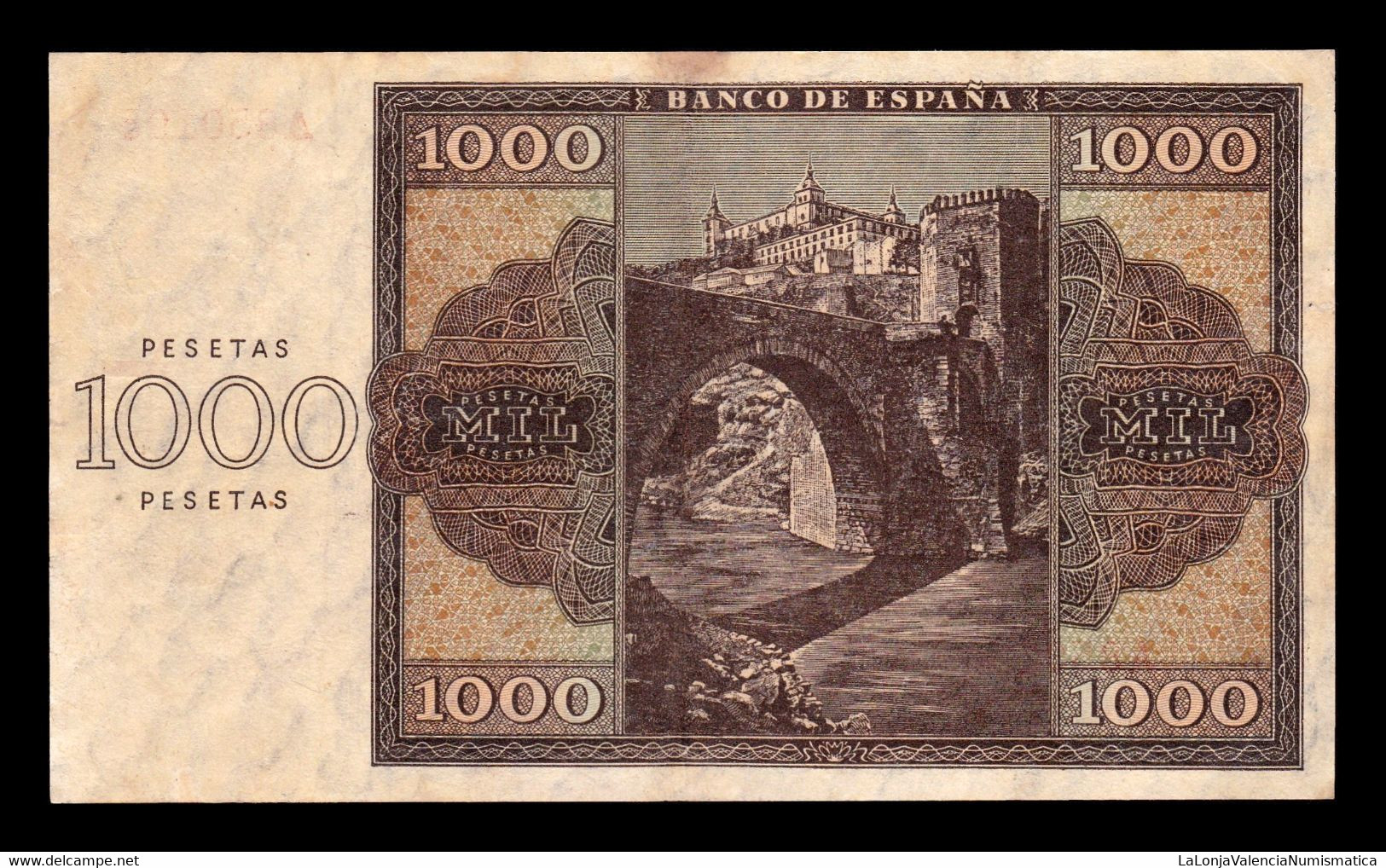 España 1000 Pesetas Burgos 1936 Pick 103 Serie A BC/MBC F/VF - 1000 Pesetas