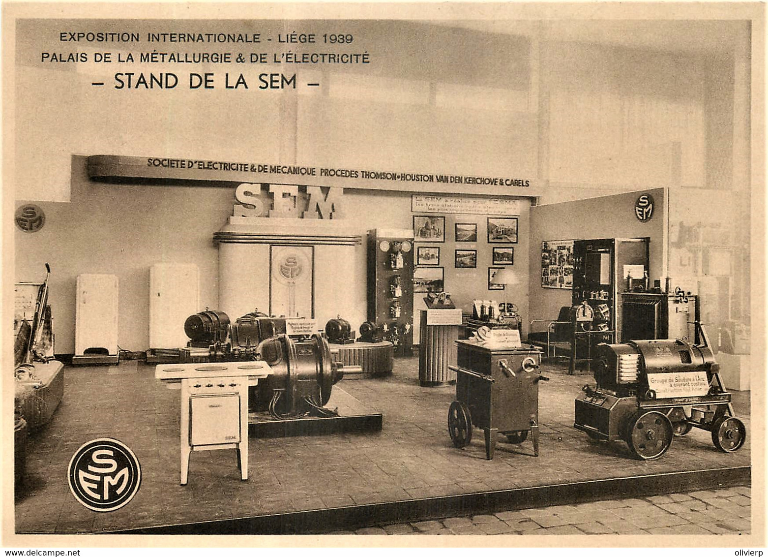 Belgique - Liège - Exposition Internationale Liège 1939 -Palais De La Métallurgie Et De L' Electricité - Stand De La SEM - Liège