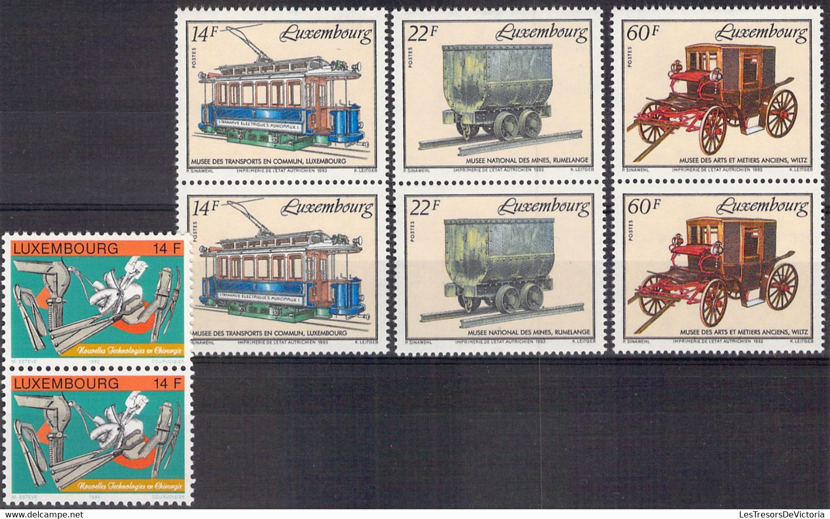 LUXEMBOURG - 1993 - Yvert 1273 Et 1274/76 Neuf** MNH Par Paires - Unused Stamps