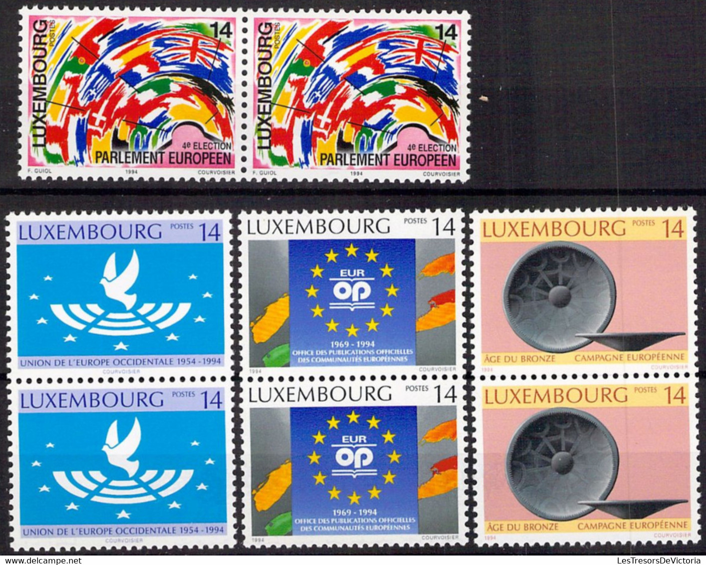 LUXEMBOURG - Yvert 1295 Et 1296/98 Neuf** MNH Par Paires - Ungebraucht