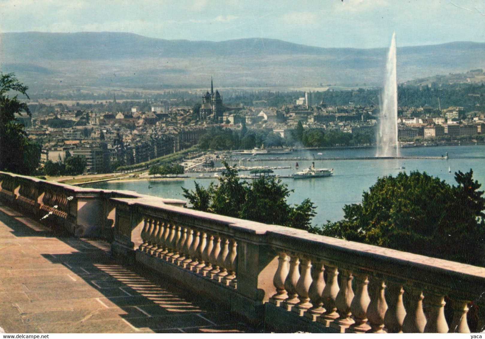 Genève La Rade Et La Ville Depuis Cologny - Cologny