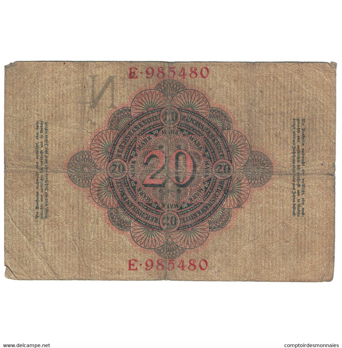 Billet, Allemagne, 20 Mark, 1910, 1910-04-21, KM:40b, TB - 20 Mark