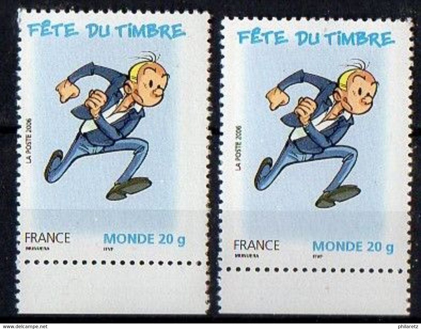 Fête Du Timbre 2006, SPIROU : Variété Piquage Vertical Décalé Vers La Gauche - Neuf ** - Le Timbre Normal Est Vendu Avec - Unused Stamps
