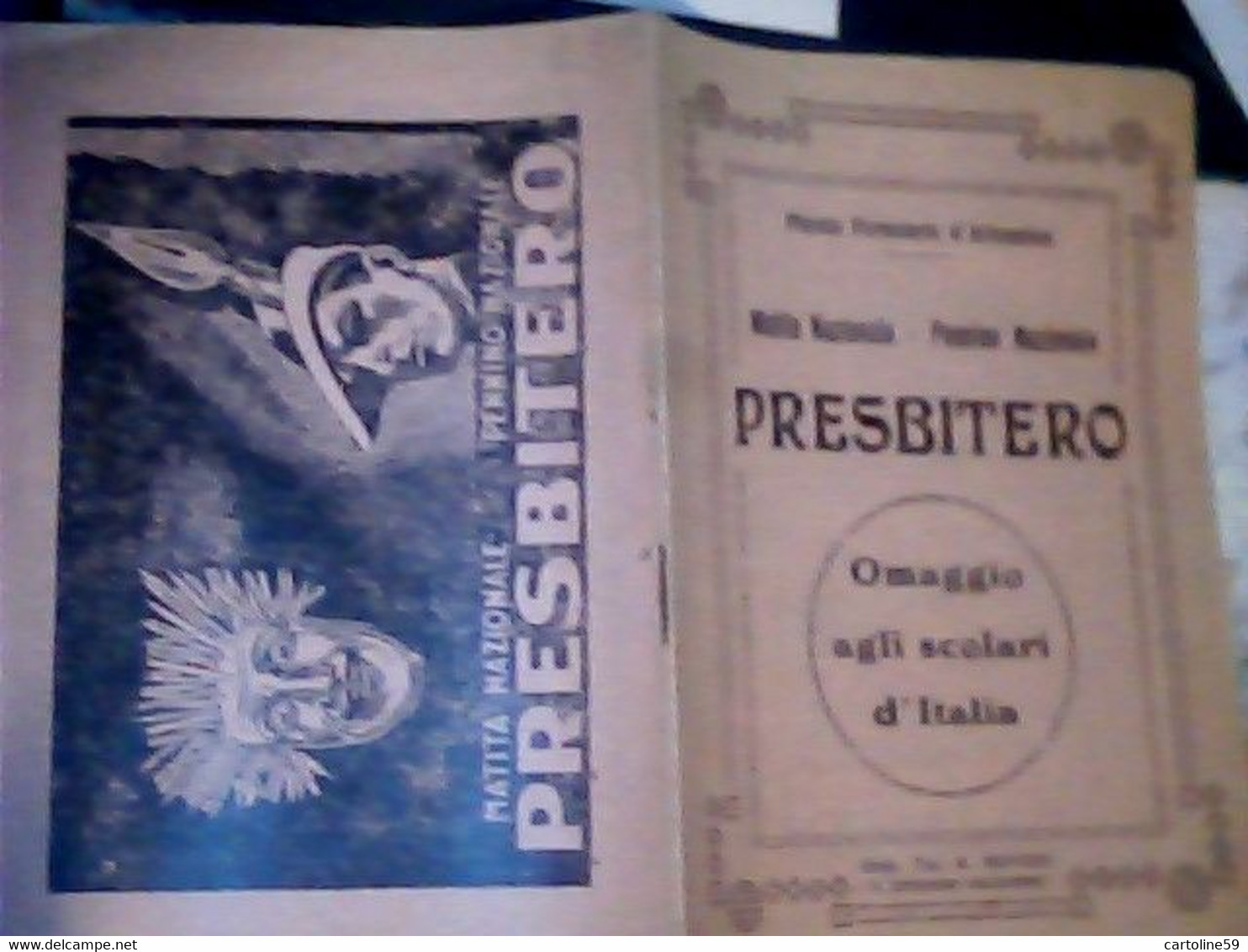 LIBRETTO Omaggio Agli Scolari D'Italia. Piccolo Formulario D'Aritmetica PRESBITERO 1931/1932 VINTAGE  IQ8309 - Wiskunde En Natuurkunde