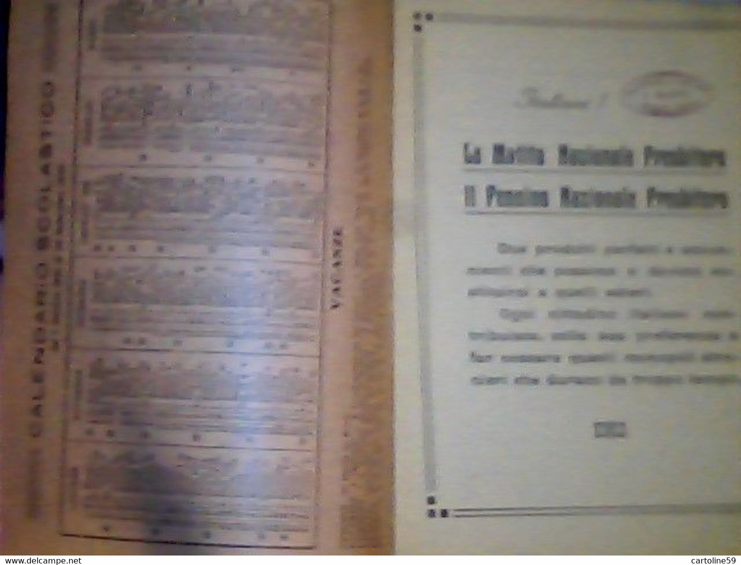 LIBRETTO Omaggio Agli Scolari D'Italia. Piccolo Formulario D'Aritmetica PRESBITERO 1931/1932 VINTAGE  IQ8309 - Mathématiques Et Physique