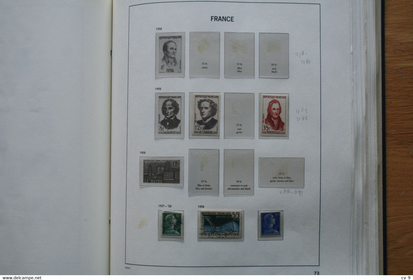 DAVO ALBUM FRANCE FRANKREICH FRANKRIJK year 1849-1979  with lots of stamps See Pictures