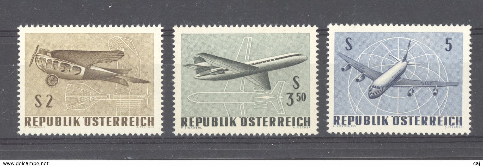 Autriche  -  Avion  :  Yv  63-65  ** - Unused Stamps