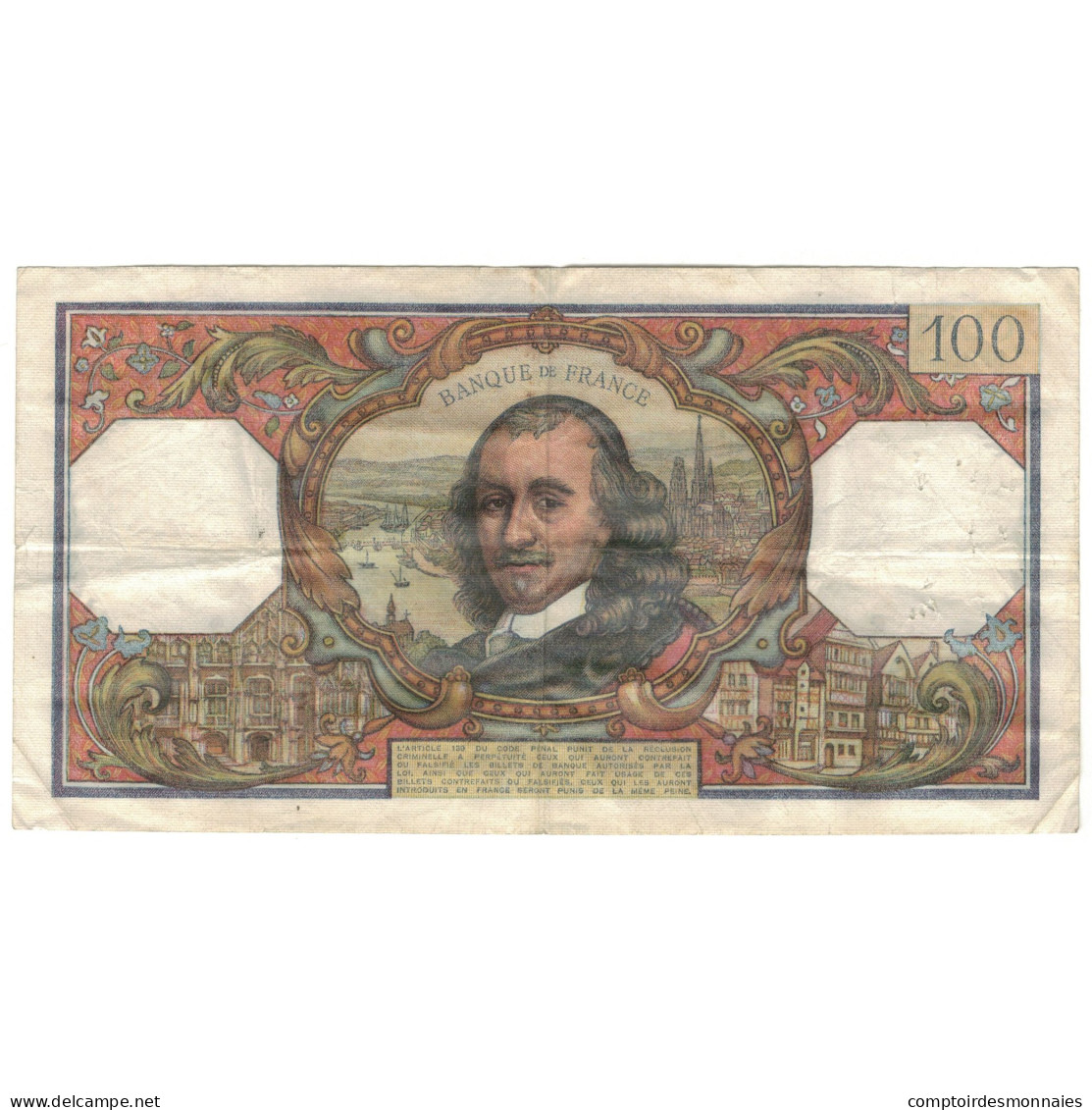 France, 100 Francs, Corneille, 1965, V.100, TB+, Fayette:65.08, KM:149a - 100 F 1964-1979 ''Corneille''