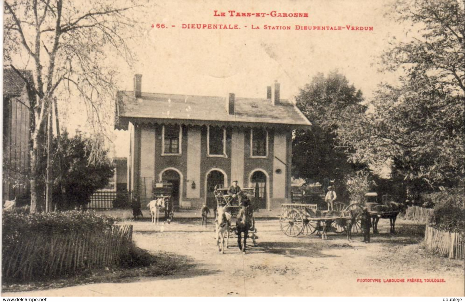 D82  DIEUPENTALE  La Station Dieupentale Verdun  ..........  Carte Peu Courante - Verdun Sur Garonne