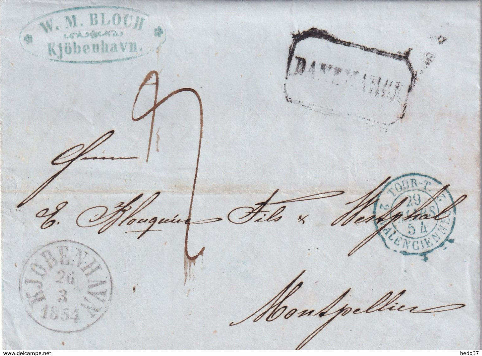 Danemark Marque Postale - Kjobenhavn 1854 - ...-1851 Prefilatelia