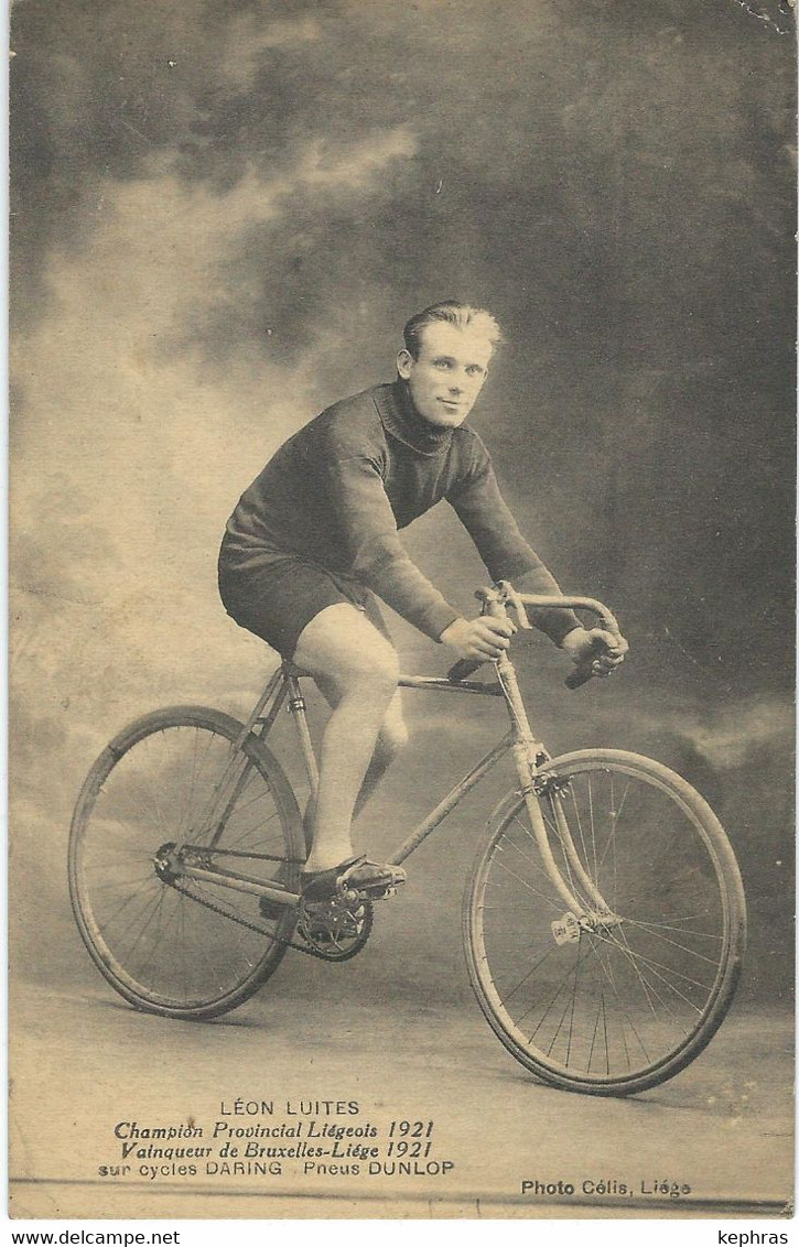 LEON LUITES - Champion Provincial Liégeois 1921 - Vainqueur Bruxelles-Liège 1921 - Vélo - Cyclisme - Radsport
