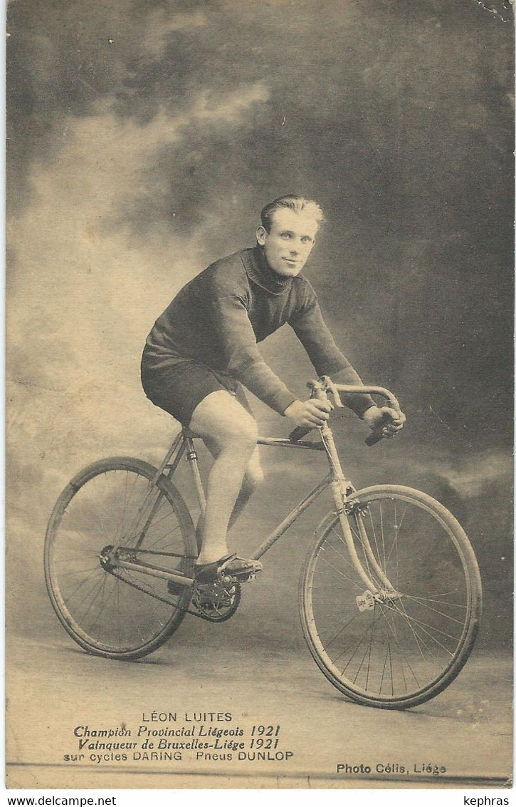 LEON LUITES - Champion Provincial Liégeois 1921 - Vainqueur Bruxelles-Liège 1921 - Vélo - Cyclisme - Ciclismo