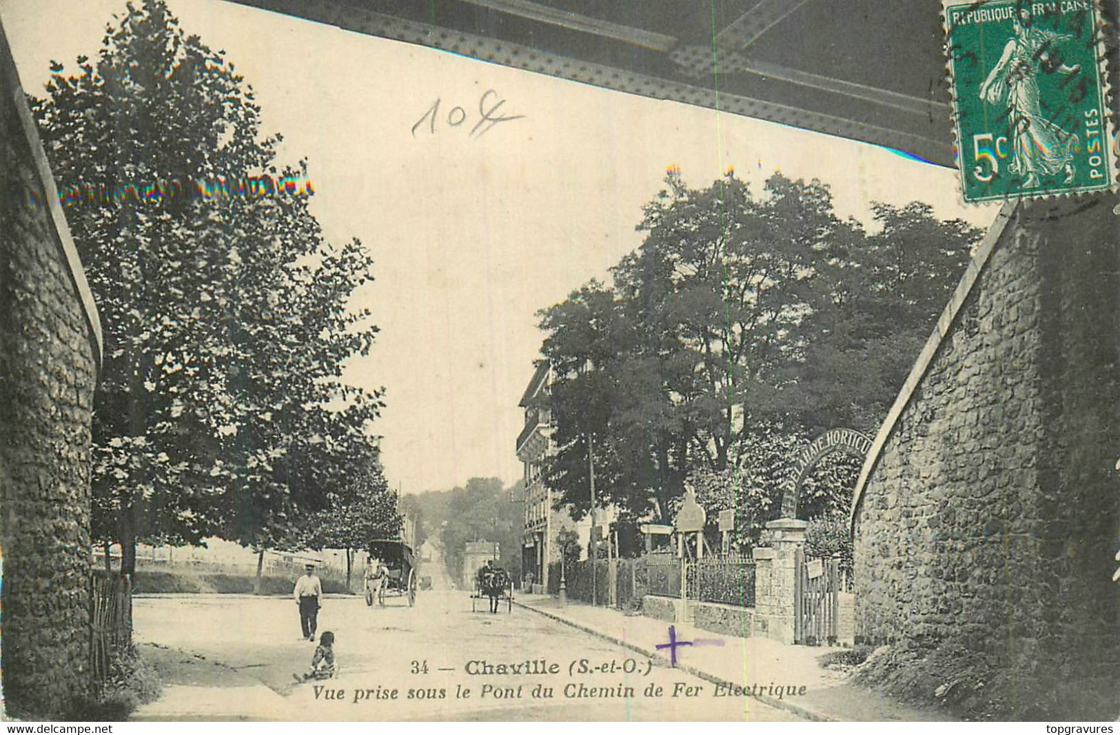 CHAVILLE Vue Prise Du Pont Du Chemin De Fer Electrique - Chaville