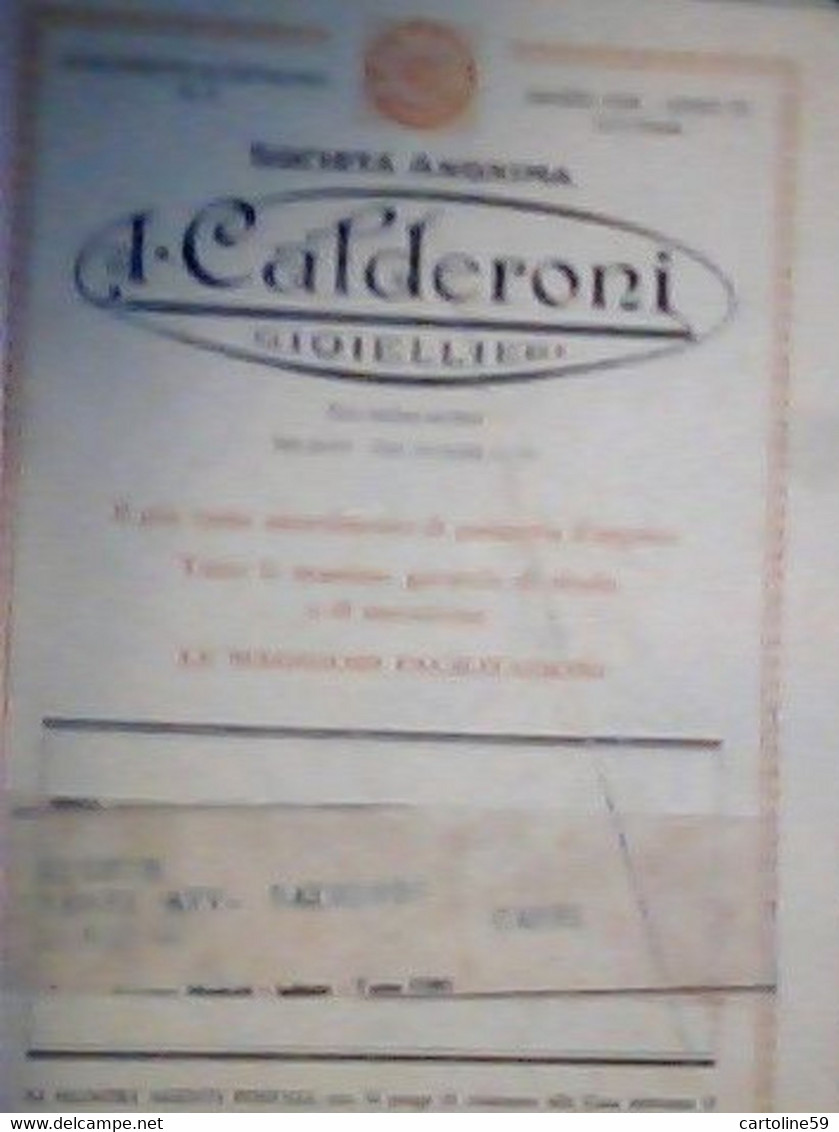 LIBRETTO CATALOGO Illustrato GIOIELLI CALDERONI-MILANO 1928/OROLOGI/POSATERIE ARGENTO/SERVIZI TAVOLA/TOELETTA  IQ8318 - Casa Y Cocina