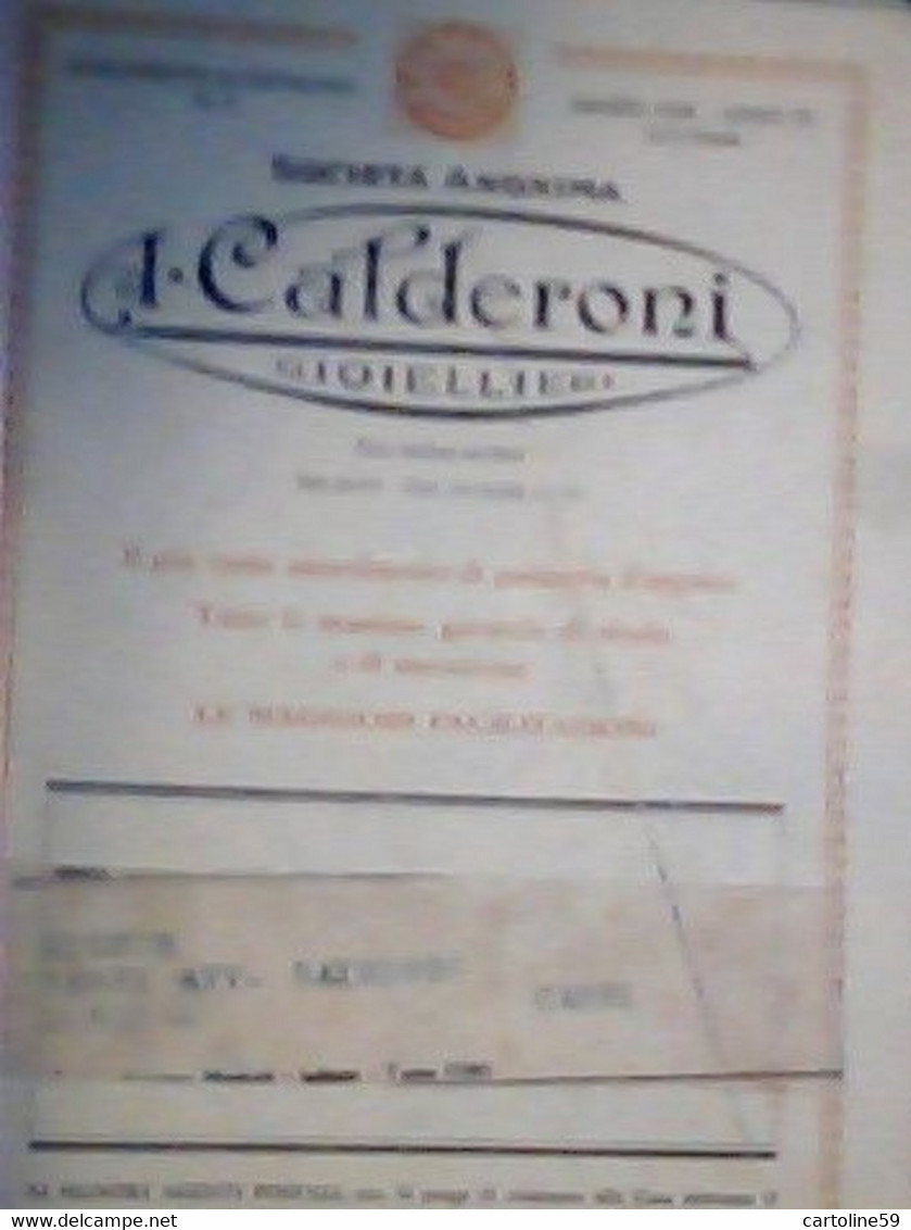 LIBRETTO CATALOGO Illustrato GIOIELLI CALDERONI-MILANO 1928/OROLOGI/POSATERIE ARGENTO/SERVIZI TAVOLA/TOELETTA  IQ8318 - House & Kitchen