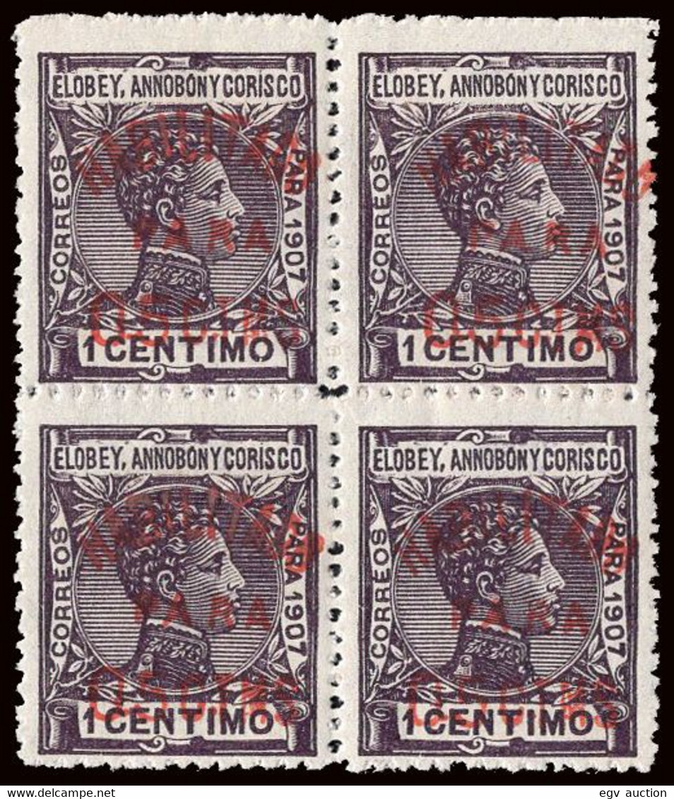 Elobey/Annobón - Edi ** 50A Bl.4 - 1908 - 05cst S. 1cts. Violeta - 1 Sello * - Buen Centraje - Elobey, Annobon & Corisco