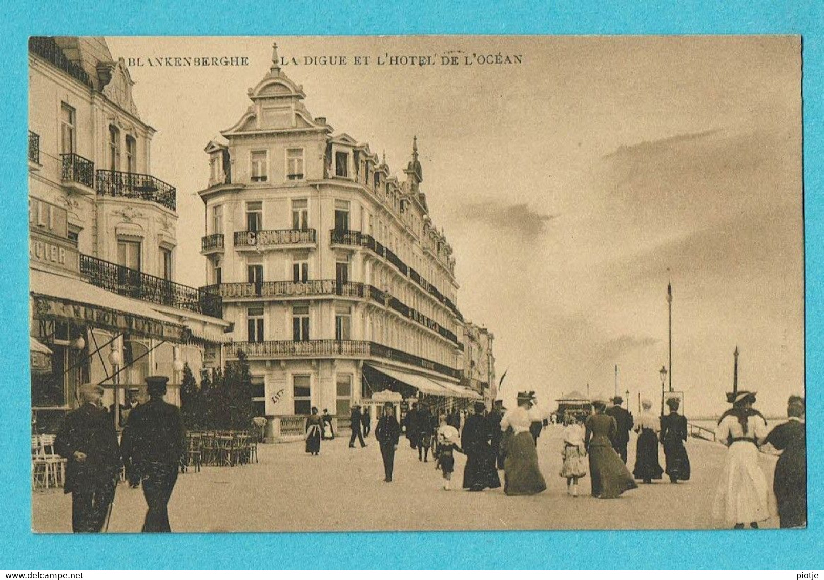 * Blankenberge - Blankenberghe (Kust - Littoral) * (Edition H.L.B., Nr 9) La Digue Et L'hotel De L'océan, Zeedijk Animée - Blankenberge