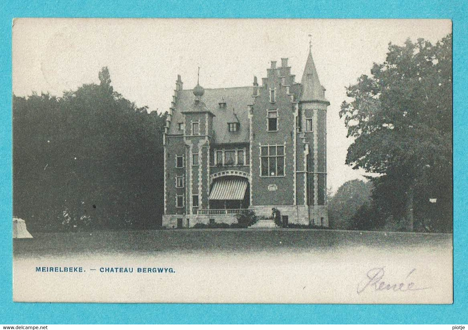 * Merelbeke - Meirelbeke (Gent - Oost Vlaanderen) * (Phot Bertels) Chateau Bergwyg, Kasteel, Schloss, Castle, Unique TOP - Merelbeke